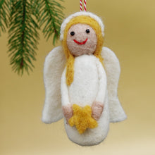 Lade das Bild in den Galerie-Viewer, Anhänger: Engel weiß mit Stern